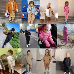 Mom Susy Baby Girl Boy Cotton Clothes Set Hoodie+Jogging