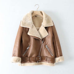 Winter Coats Women Thick Faux Leather Fur Coat