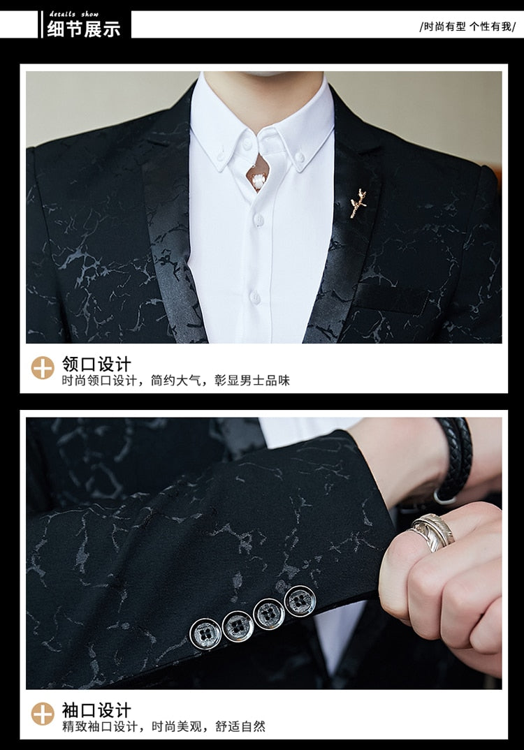 Luxury banquet party suit jacket evening dress fashion jacquard casual business