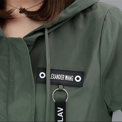 Trench Coat Womens Spring Autumn Hoodies Tops Slim Students Baseball