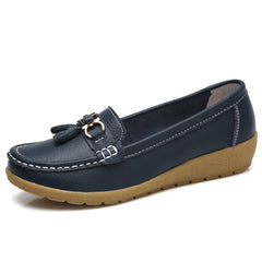 Women Shoes Spring Autumn Cow Leather Flats Women Footwear