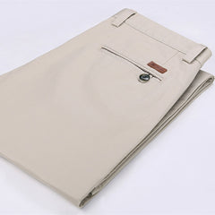 Style Thin Casual Pants Mens Straight Black Khaki Pants Trousers