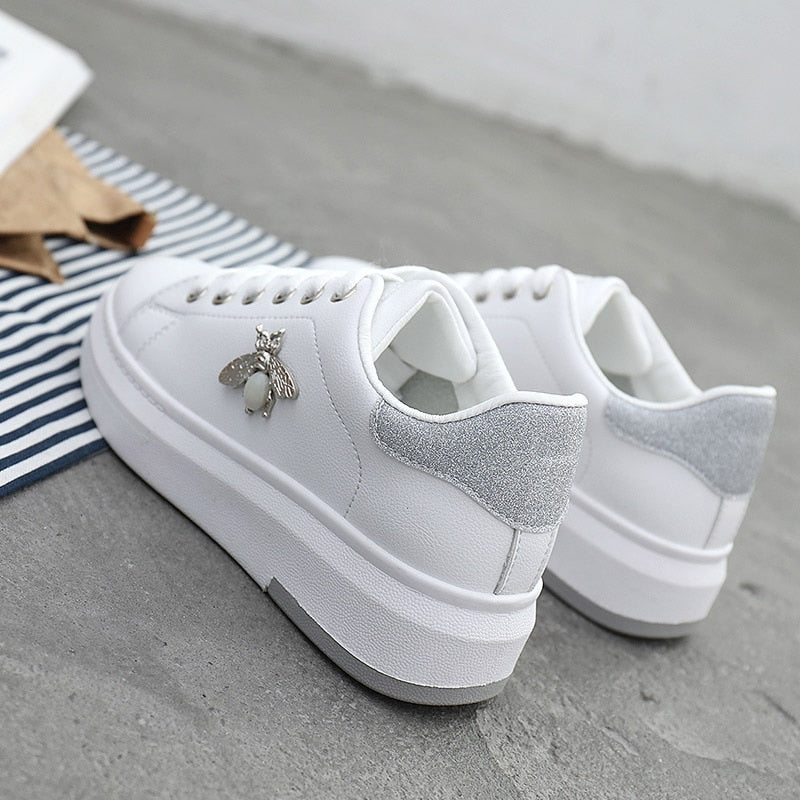 White Shoes Women Sneakers Platform zapatos de mujer Fashion