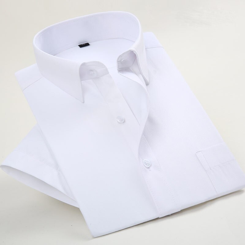 Men Fashion Clothing Solid Color Twill Shirts Men Business Formal Dress Shirts