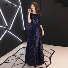 Evening wear Dresses: Elegant Sequined Evening Gowns Long Formal Evening
