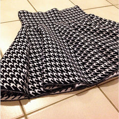 Spring Autumn Korean Women Skirt Knitting Woolen Midi Skirt Ladies High Waist Casual Pleated Elastic Flared Skirts Womens