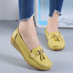 Women Shoes Spring Autumn Cow Leather Flats Women Footwear
