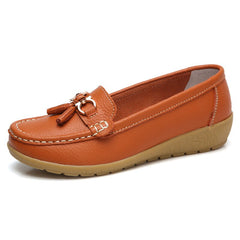 Women Shoes Spring Autumn Cow Leather Flats Women Footwear