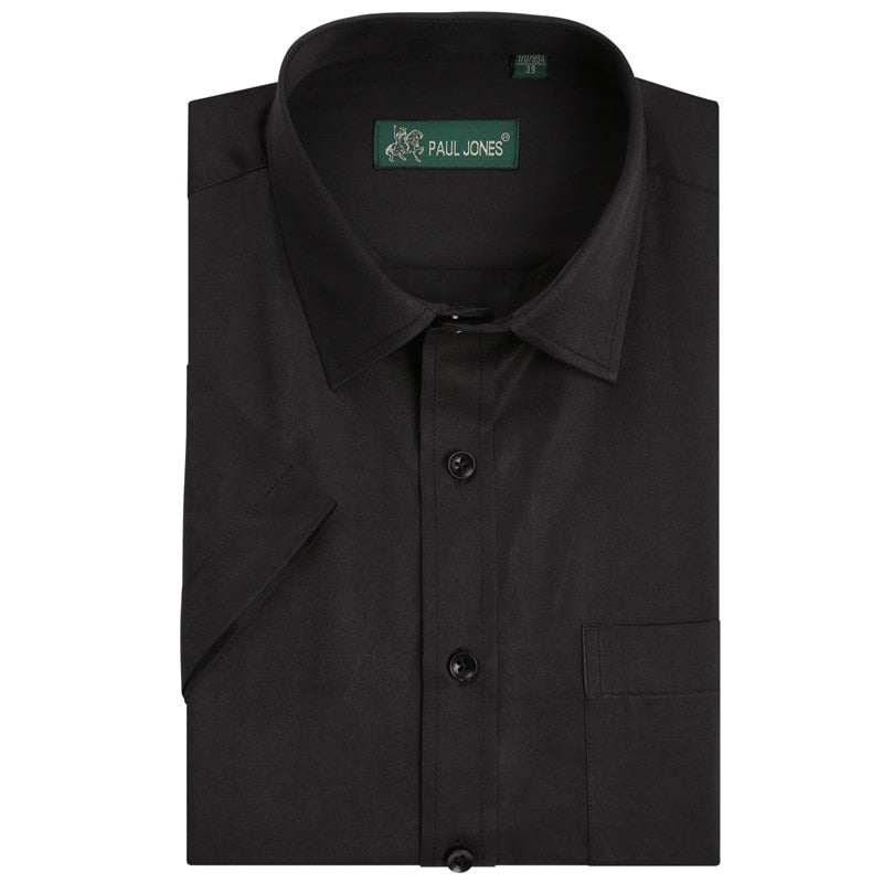 Men Short Sleeve Shirts Men Business Formal Dress Shirts Social Shirt