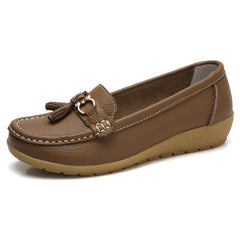 Women Shoes Spring Autumn Cow Leather Flats Women Footwear