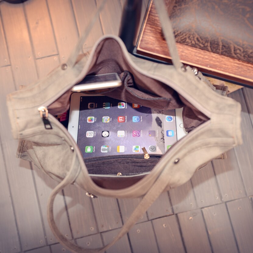 Fashion Rivet Women Handbags High Quality Nubuck Leather Ladies Hand Bags