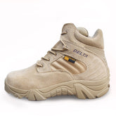 Spring Men Military Boots Genuine Cow Leather Waterproof Tactical Desert