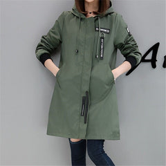 Trench Coat Womens Spring Autumn Hoodies Tops Slim Students Baseball