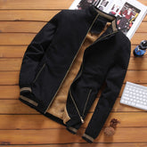 Autumn Mens Bomber Jackets Casual Male Outwear Fleece Thick Warm