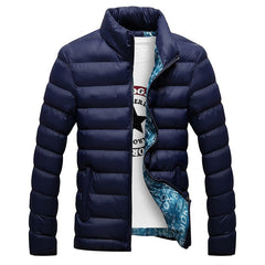 Winter Jacket Men Fashion Stand Collar Male Parka Jacket Mens