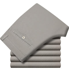 Spring Summer thin Suit Pants men middle-aged cotton slacks