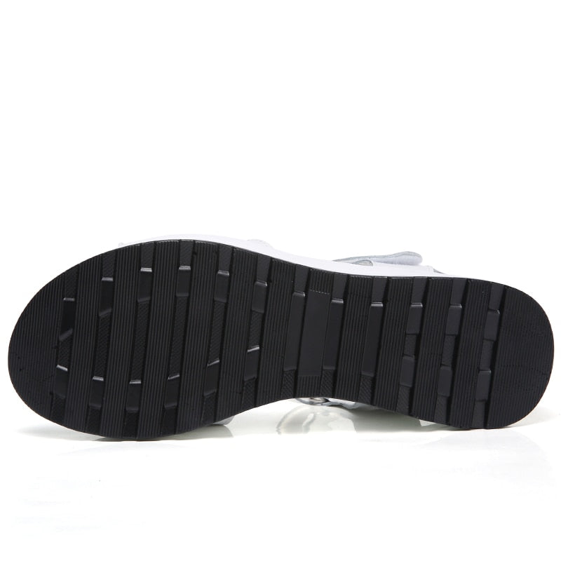 Genuine Leather Women sandals shoes Platform ladies white Sneakers
