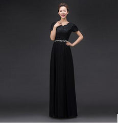 Evening wear Dresses: Wine Red Formal Long Plus Size Vestidos Neckline