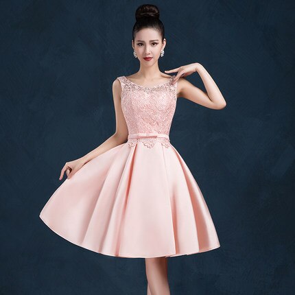 Homecoming Dresses: O-Neck Shoulder Straps Lace Decoration V-Back Elegant Green