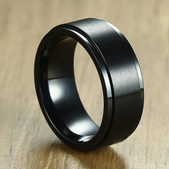 6/8mm Spinner Ring for Men Stress Release Accessory Classic Stainless