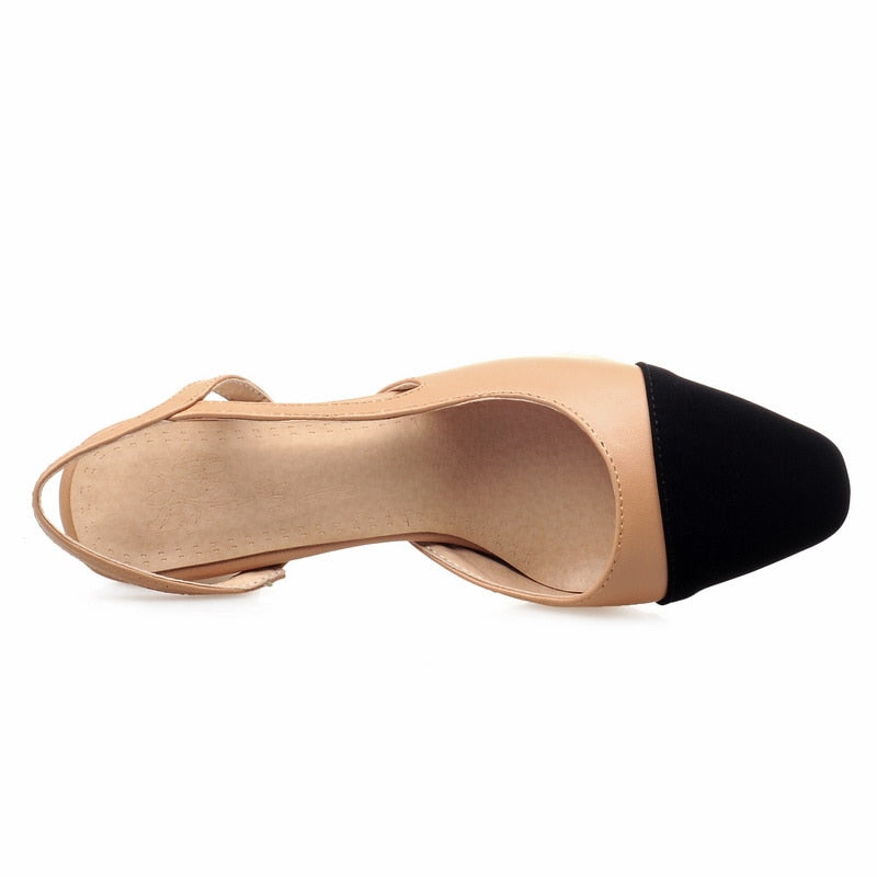 Women Summer Brand Shoes High Sandals Back Strap women office shoes shallow