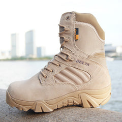Spring Men Military Boots Genuine Cow Leather Waterproof Tactical Desert