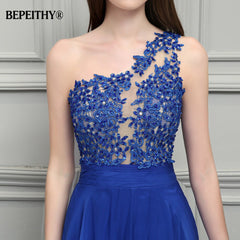 Homecoming Dresses: Long Prom Dresses One Shoulder Lace Vintage Evening Dress