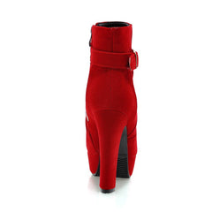 Female Boots Women Boots Winter Buckle Super High Heel Ankle Boots Zipper