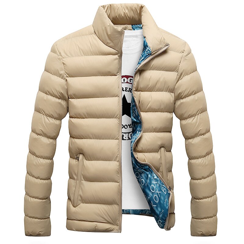 Winter Jacket Men Fashion Stand Collar Male Parka Jacket Mens