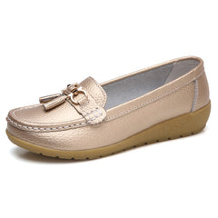 Women Shoes Spring Autumn Cow Leather Flats Women Footwear