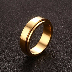 6/8mm Spinner Ring for Men Stress Release Accessory Classic Stainless
