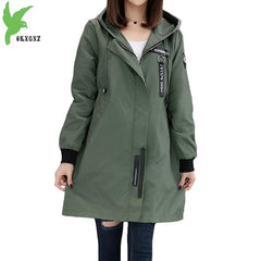 Trench Coat Womens Spring Autumn Hoodies Tops Slim Students Baseball