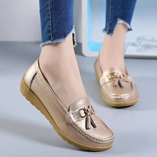 Women Shoes Spring Autumn Cow Leather Flats Women Footwear