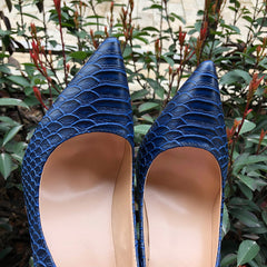 Women Snakeskin Embossed Extremely High Heel Party Shoes