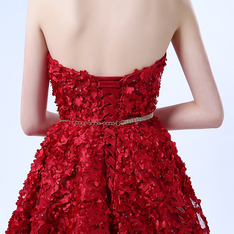 Homecoming Dresses: A-Line Sweetheart Short Prom Dresses Backless Lacing