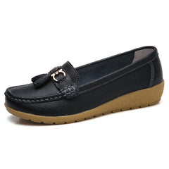 Women Shoes Spring Autumn Cow Leather Flats Women Footwear