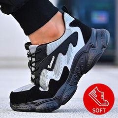 Safety Work Shoes Men Anti-Smashing Indestructible Steel Toe Cap