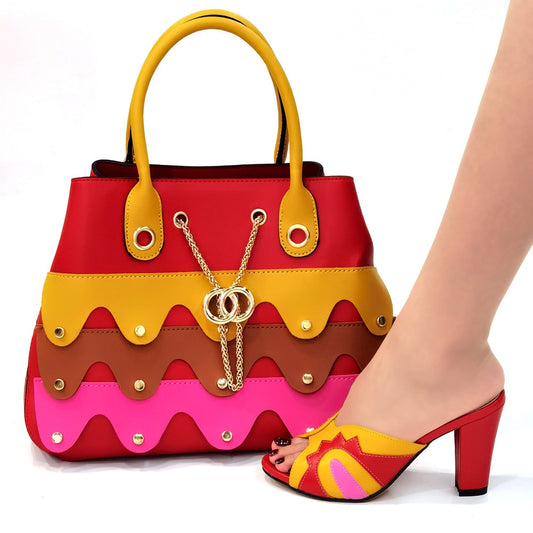 Matching Shoes and Bags: Italian Lady Shoes with Matching Bag for Women