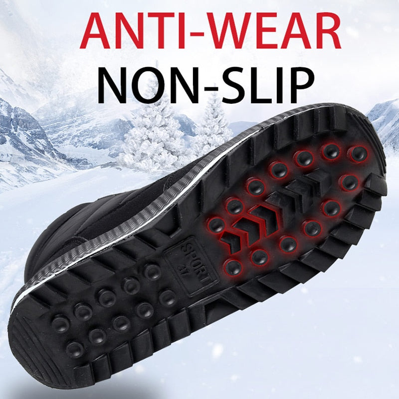 SNOW SHOES Men Boots Winter with Fur Warm Snow Boots Men Winter