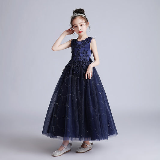 Kids Dresses For Girls Flower Ball Gown Birthday Wedding Party Princess Banquet