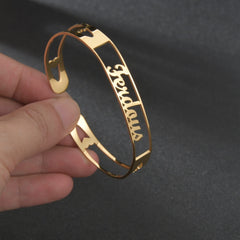 Customized Letter Name Bracelet Personalized Custom Bangles for Women