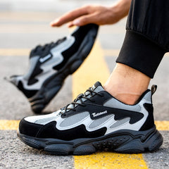 Safety Work Shoes Men Anti-Smashing Indestructible Steel Toe Cap