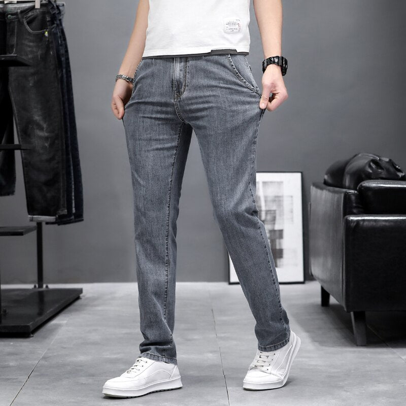 Stretch Skinny Jeans Men Fashion Casual Slim Fit Denim Designer Elastic Pants