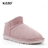 Nature wool real fur mini ankle winter Casual women snow boots