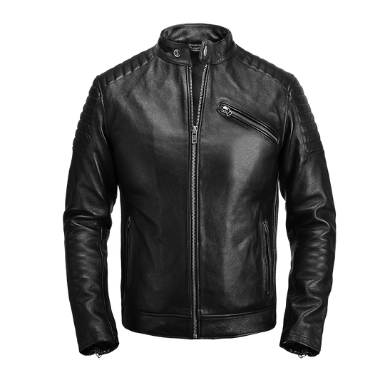 Men's Cowskin Real Leather Motorcycle Jackets 100% Natural Cowhide