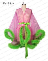 Homecoming Dresses: Robe Edging Dressing Gown Bridal Boudoir Sheer
