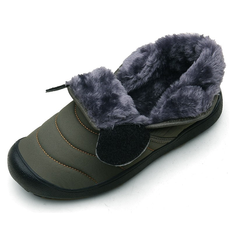 Winter Men Snow Boots Long Plush Outdoor Men Sneakers Warm