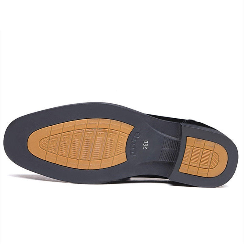 Winter Warm Men Leather Shoes With Velvet Men Dress Shoes