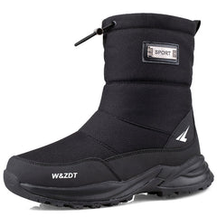 Winter High Boots for Man Outdoor Travel Snow Boots Zipper Non-slip Cotton