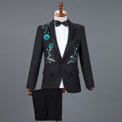 Tuxedo for Mens: Red Diamond Floral Men Suits for Wedding Mens Suits 3 Piece
